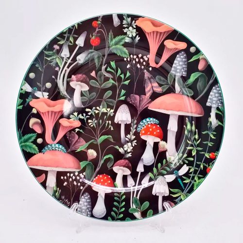 Plato de cerámica estampado