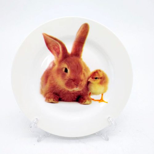 Plato de cerámica estampado