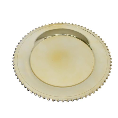 Plato de presentación dorado