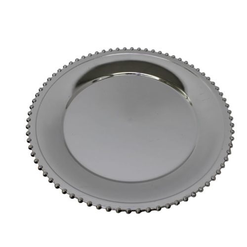 Plato de presentación plateado
