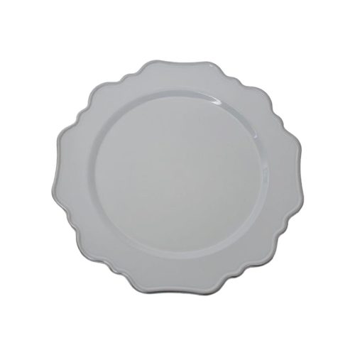 Plato de presentación blanco