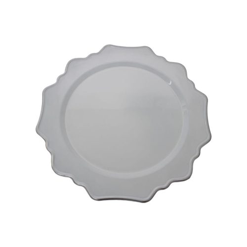 Plato blanco con orilla