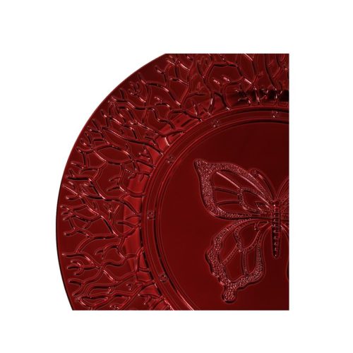 Plato de presentación rojo