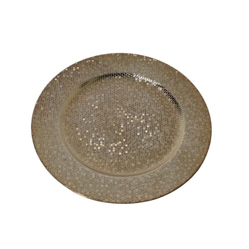 Plato de presentación dorado