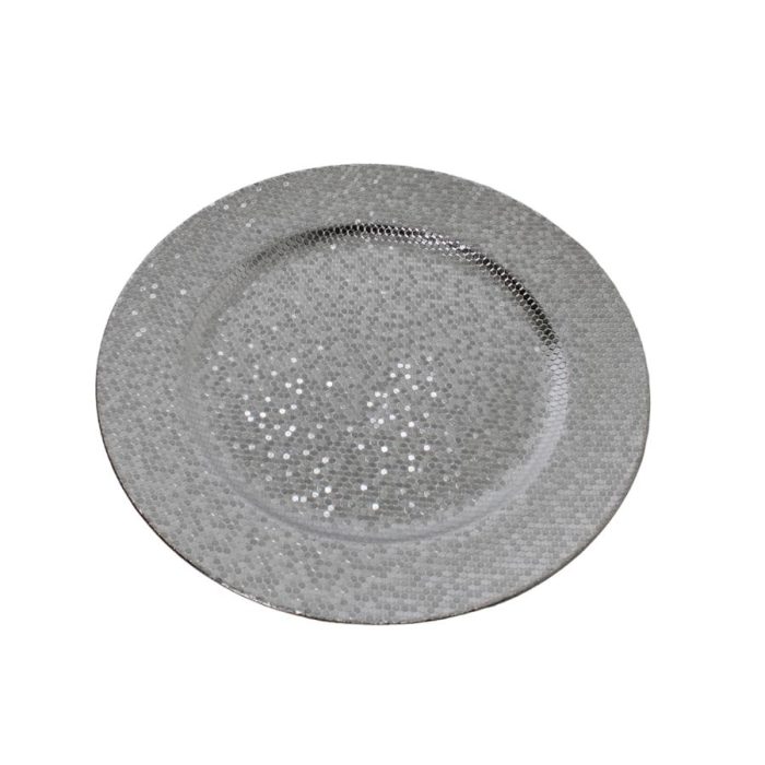 Plato de presentación plateado - Galerías el Triunfo - 156072795149