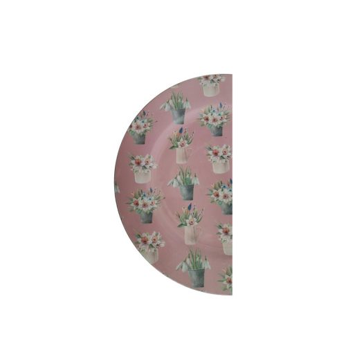 Plato de presentación rosa