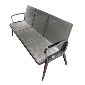 Sillón de metal gris