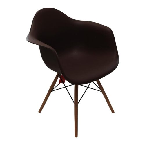 Silla de plástico café