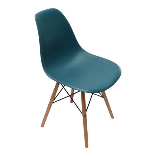 Silla de plástico azul