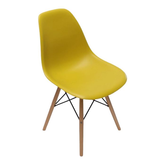 Silla de plástico amarilla - Image 2