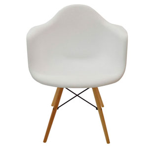 Silla de plastico blanca