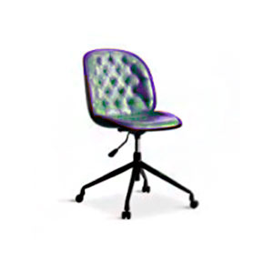 Silla de polipiel azul