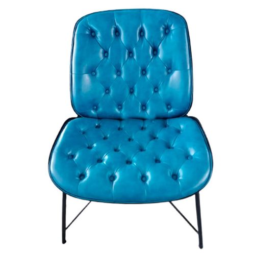 Sillón de polipiel azul
