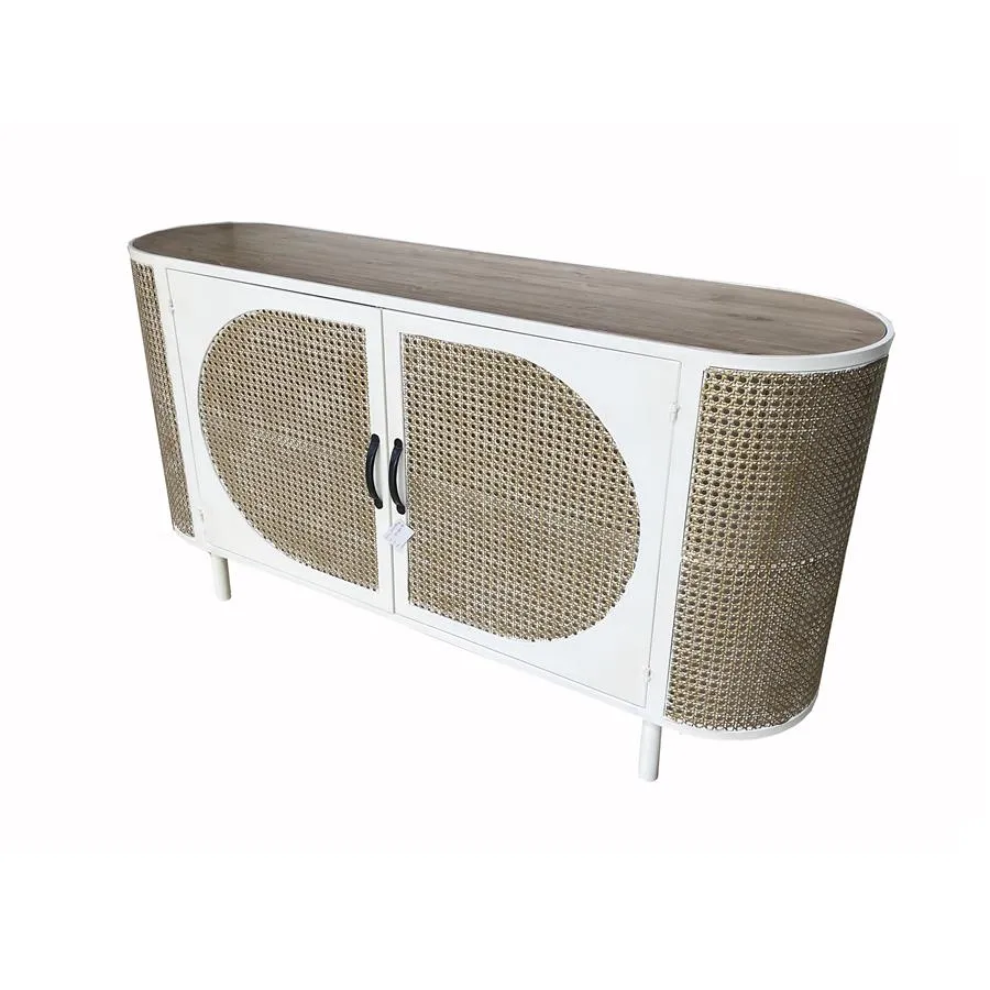 Cómoda blanca de madera - Galerías el Triunfo - 163072076049