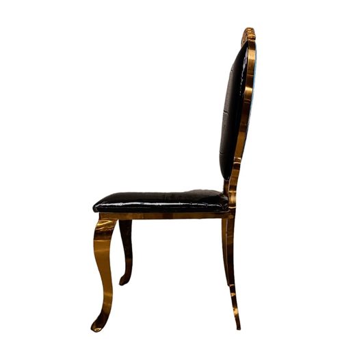Silla de metal dorado