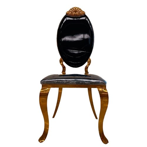 Silla de metal dorado
