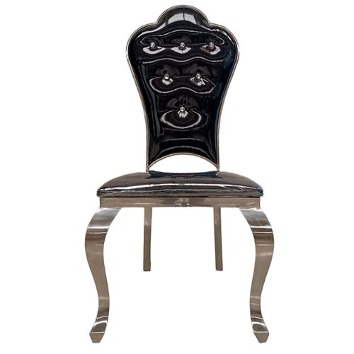 Silla de metal cromada