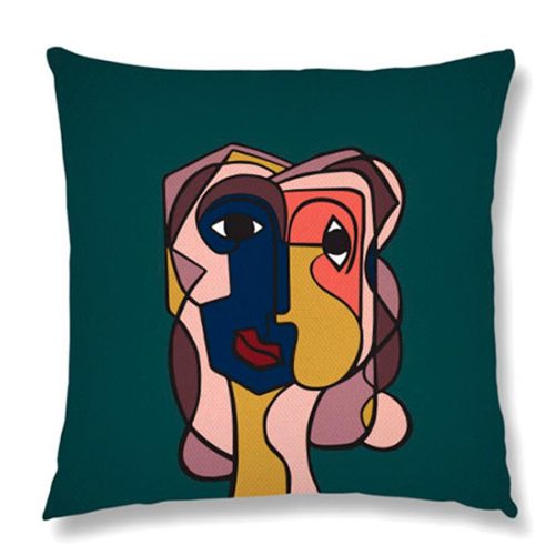 Cojin diseño mujer abstracta