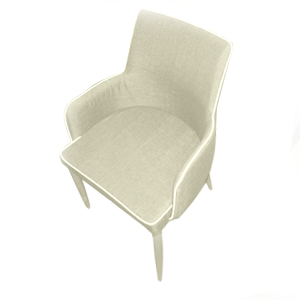 Silla forrada de tela