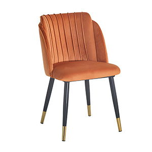 Silla de terciopelo naranja