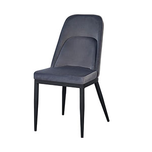 Silla de terciopelo gris