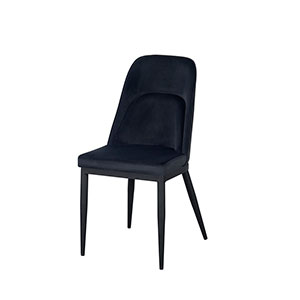 Silla de terciopelo negra