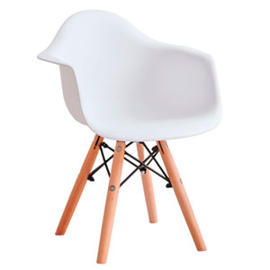 Silla infantil plástico blanca
