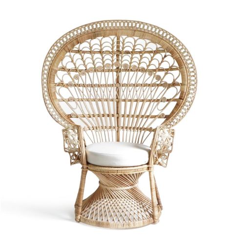 Silla de rattan tejida