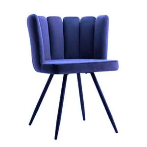 Silla de terciopelo azul