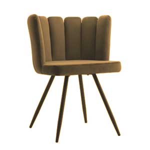 Silla de terciopelo café
