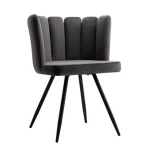Silla de terciopelo gris