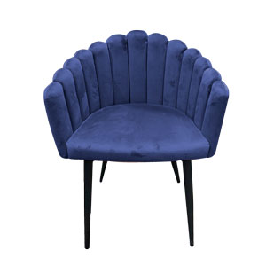 Silla de terciopelo azul