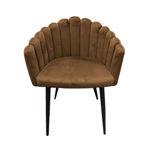 Silla de terciopelo café - Galerías el Triunfo - 168172737008