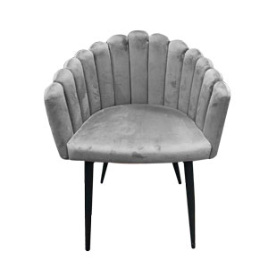 Silla de terciopelo gris