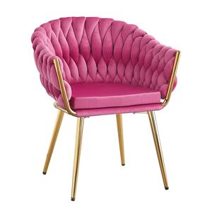Silla de terciopelo rosa