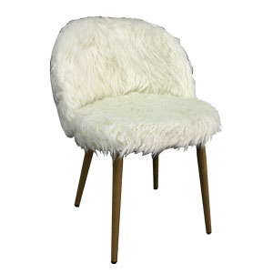 Silla tipo caniche blanca