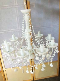 Candíl de acrilico blanco