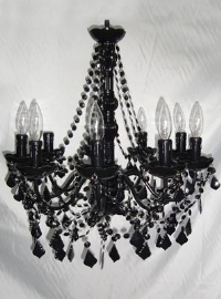 Candíl de acrilico negro