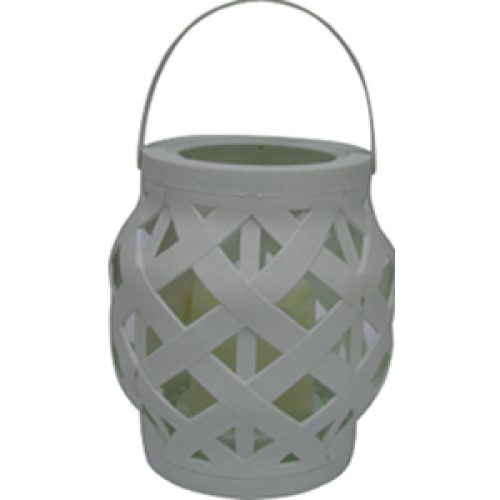 Linterna tejida blanca