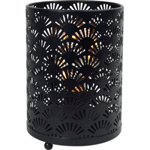 Linterna de metal negro
