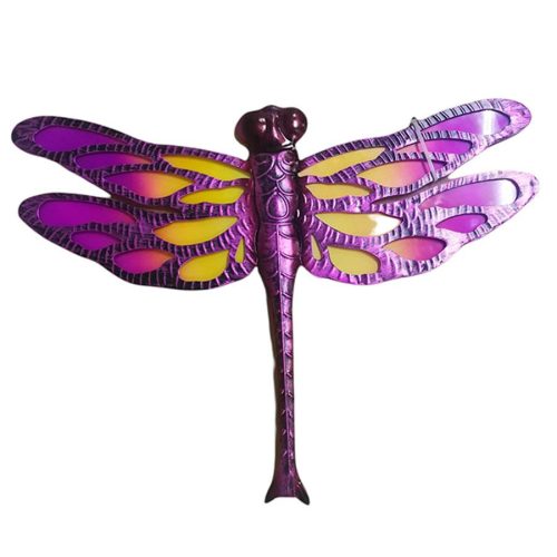 Libélula rosa con amarillo