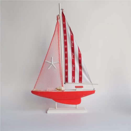 Velero rojo con blanco