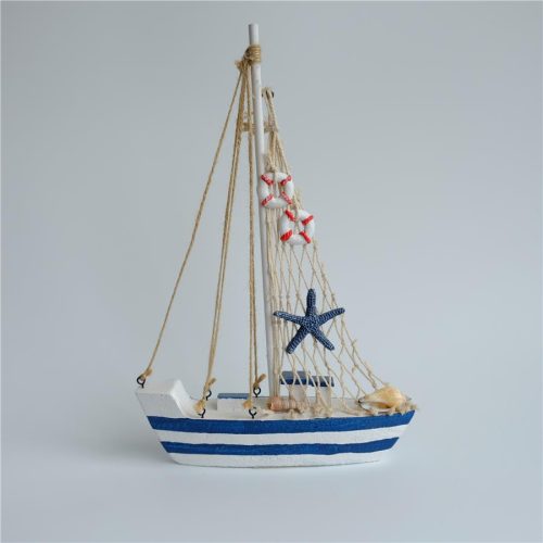 Velero azul con blanco