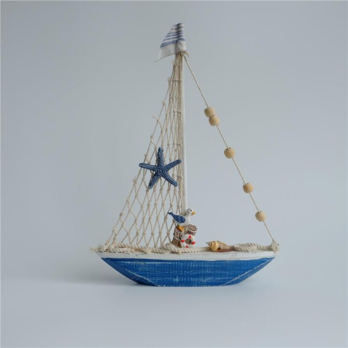Velero de madera azul - Galerías el Triunfo - 206071383255