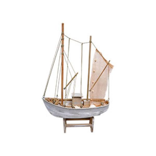 Barco de madera blanco