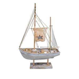 Barco de madera blanco