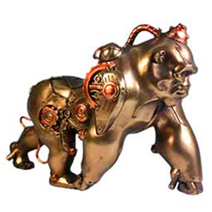 Gorila dorado de resina - Galerías el Triunfo - 207072788041