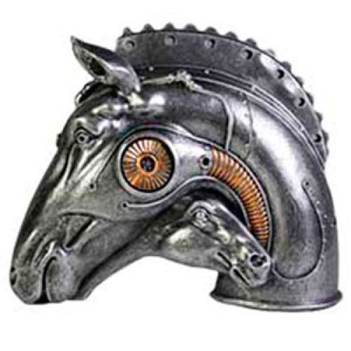 Cabeza de caballo plateada