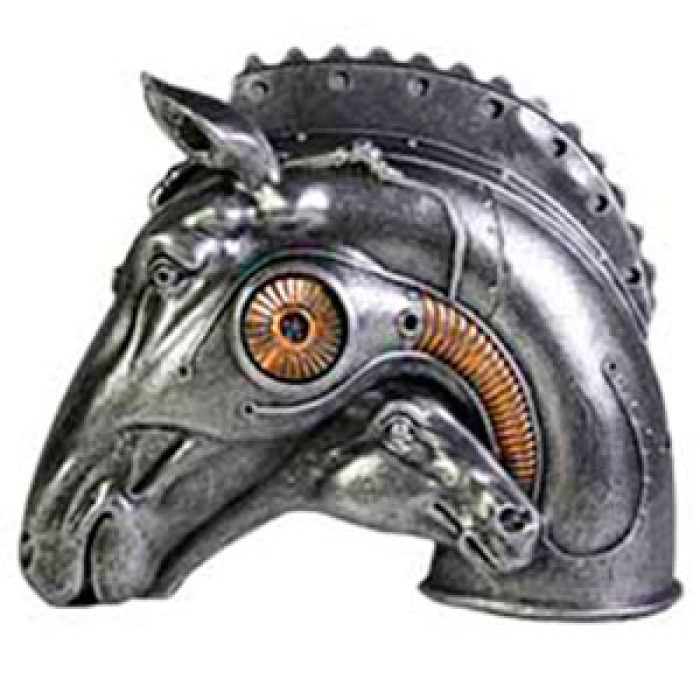 Cabeza de caballo plateada - Galerías el Triunfo - 207072788045