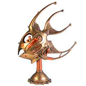 Piraña dorada de resina - Galerías el Triunfo - 207072788054